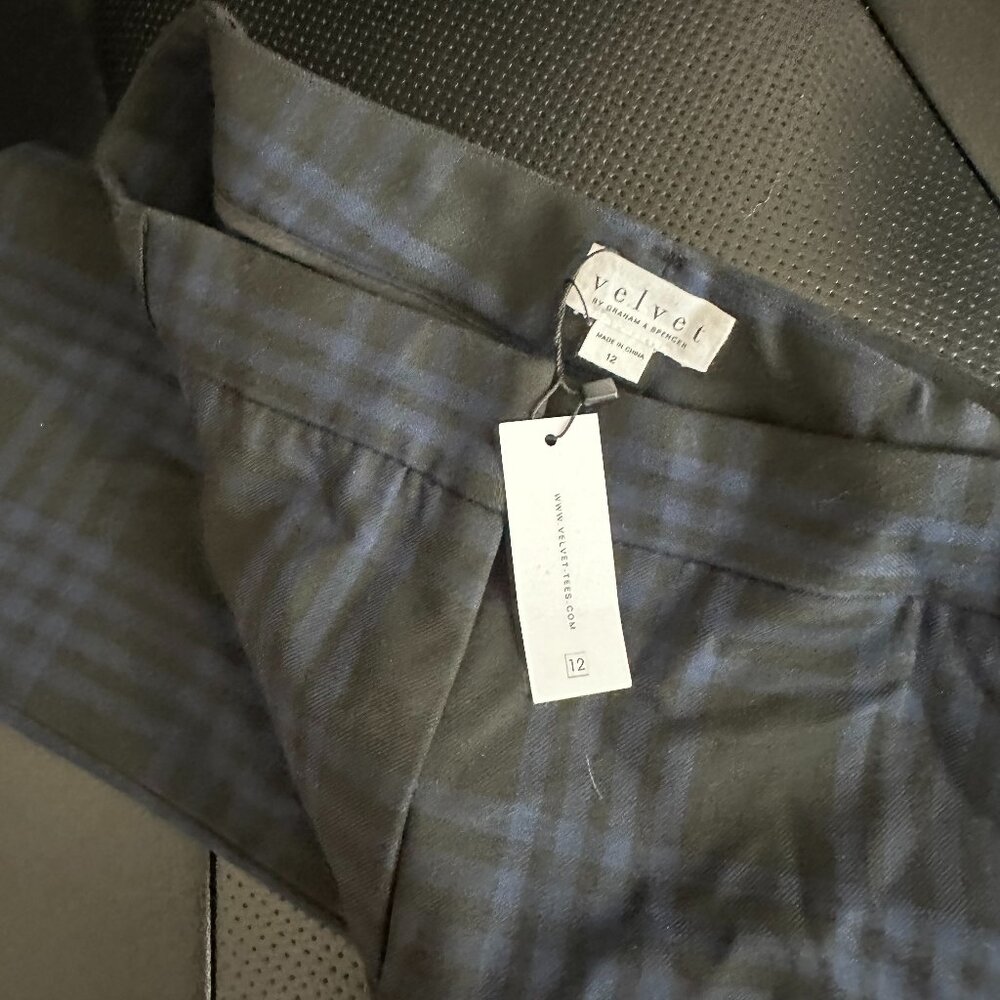 Velvet black and blue pants size 12